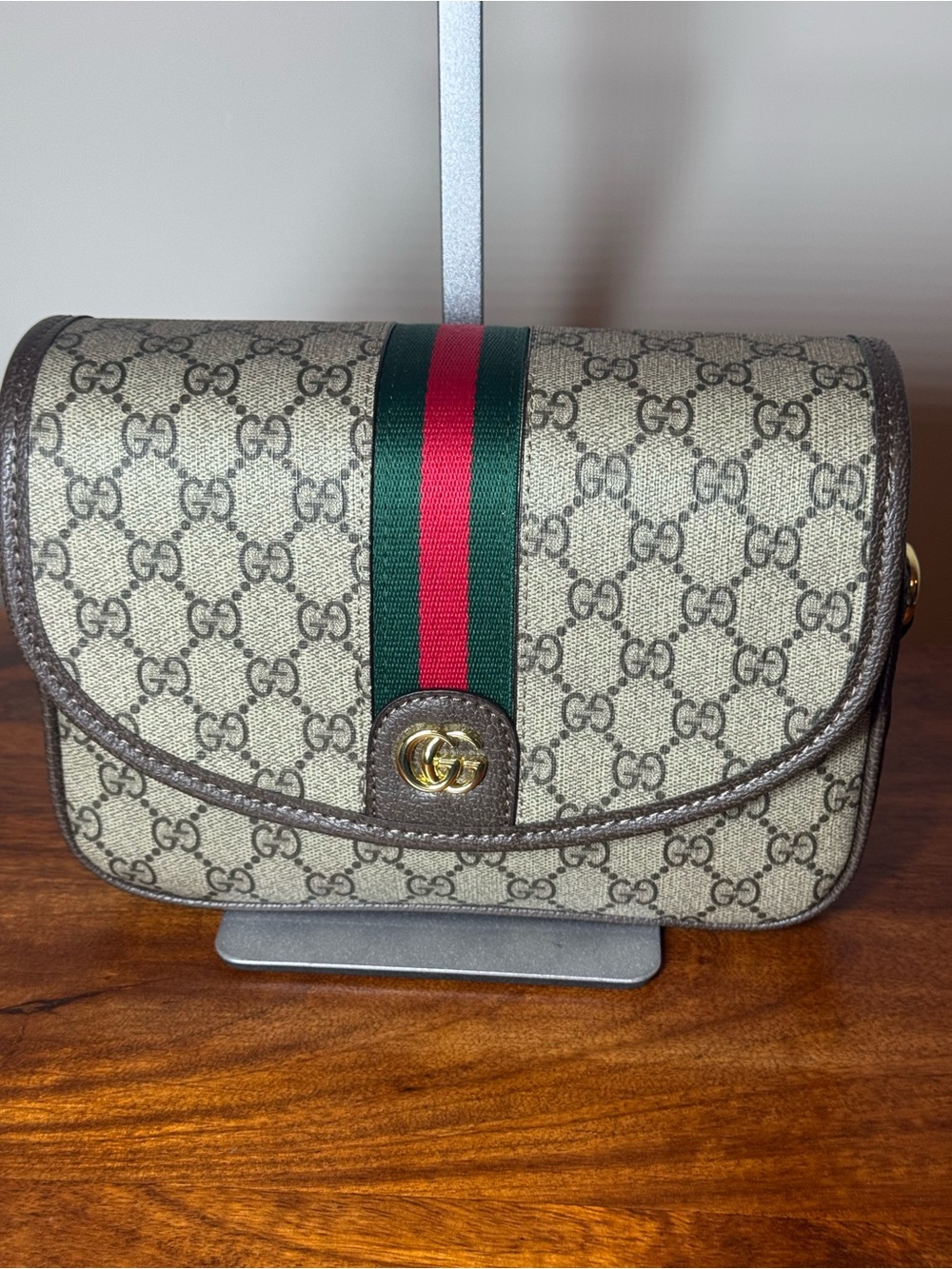 Brown/Tan Canvas Crossbody. No Brand. Brand New.